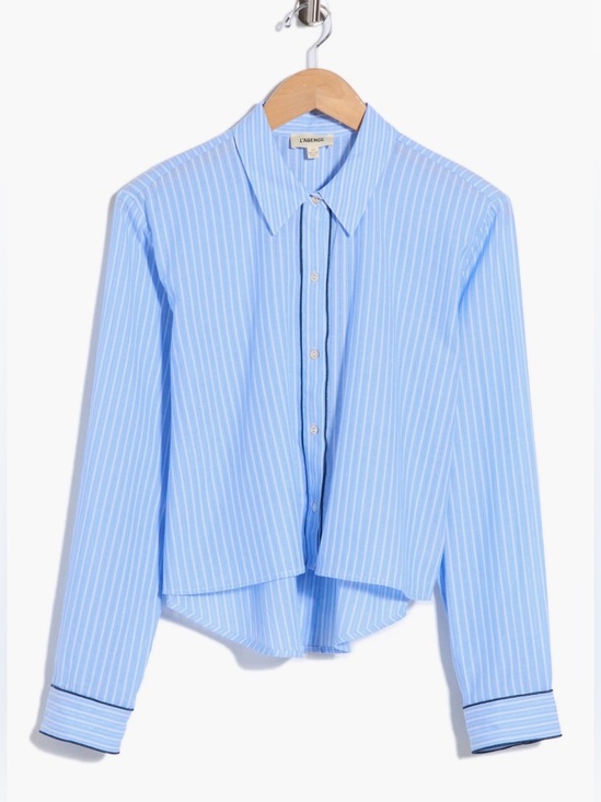 L'AGENCE Tops - L'AGENCE Cosette Stripe High-Low Shirt | Size S